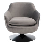 SAFAVIEH Couture Citine Fauteuil d'appoint pivotant en velours - 31.1 l x 32.3 L x 29.5 H - 31.1 l x 32.3 L x 29.5 H