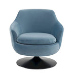 SAFAVIEH Couture Citine Fauteuil d'appoint pivotant en velours - 31.1 l x 32.3 L x 29.5 H - 31.1 l x 32.3 L x 29.5 H