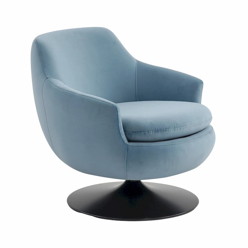 SAFAVIEH Couture Citine Fauteuil d'appoint pivotant en velours - 31.1 l x 32.3 L x 29.5 H - 31.1 l x 32.3 L x 29.5 H