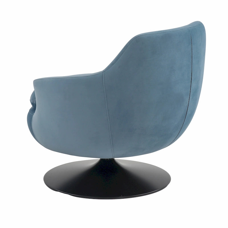 SAFAVIEH Couture Citine Fauteuil d'appoint pivotant en velours - 31.1 l x 32.3 L x 29.5 H - 31.1 l x 32.3 L x 29.5 H