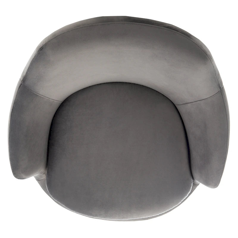 SAFAVIEH Couture Citine Fauteuil d'appoint pivotant en velours - 31.1 l x 32.3 L x 29.5 H - 31.1 l x 32.3 L x 29.5 H