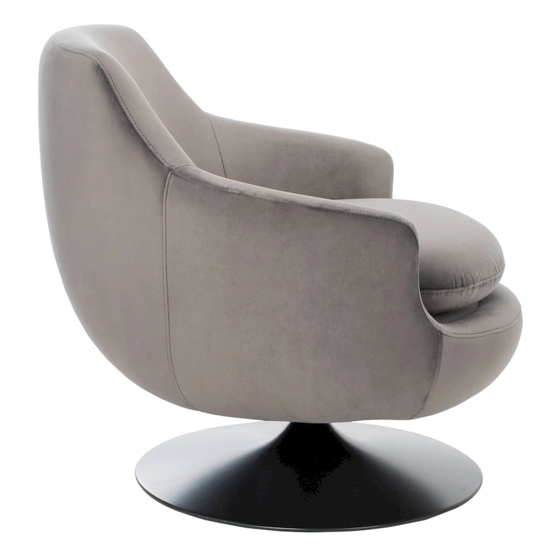 SAFAVIEH Couture Citine Fauteuil d'appoint pivotant en velours - 31.1 l x 32.3 L x 29.5 H - 31.1 l x 32.3 L x 29.5 H