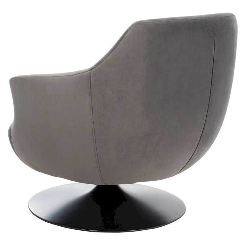 SAFAVIEH Couture Citine Fauteuil d'appoint pivotant en velours - 31.1 l x 32.3 L x 29.5 H - 31.1 l x 32.3 L x 29.5 H