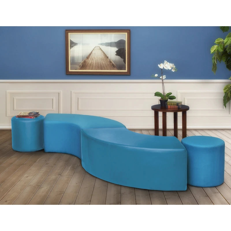 Pouf rond Logan (Lot de 2)