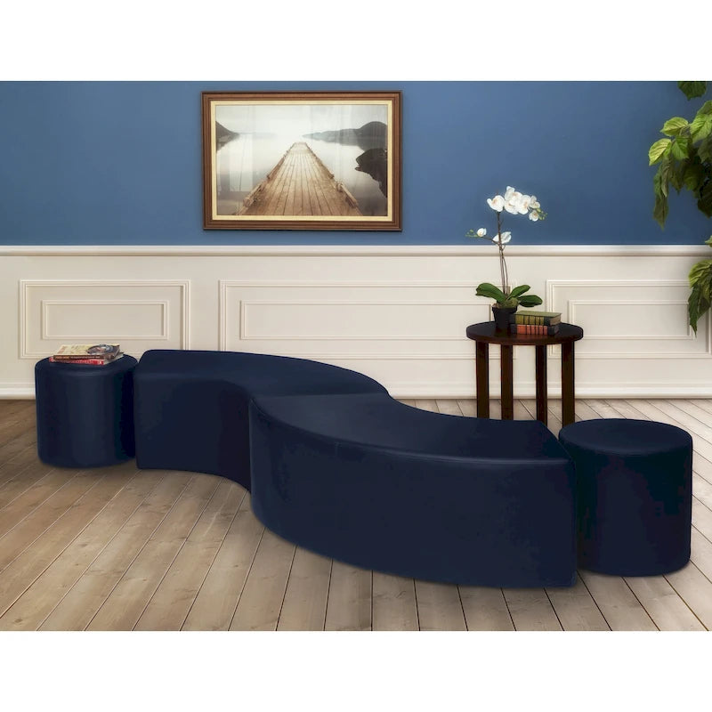 Pouf rond Logan (Lot de 2)