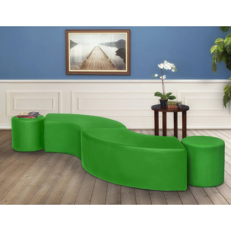 Pouf rond Logan (Lot de 2)