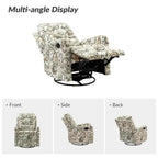 Fauteuil inclinable pivotant manuel Arlette Floral avec dossier capitonné – Ensemble de 2