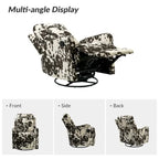 Fauteuil inclinable pivotant manuel Arlette Floral avec dossier capitonné – Ensemble de 2