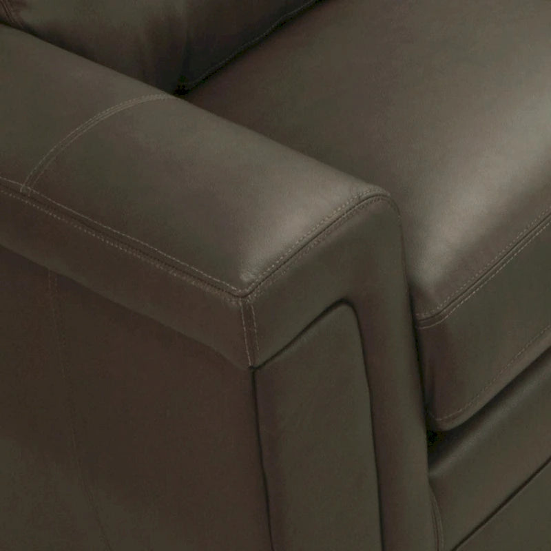 Porsche Top-grain Italian Leather Sectional Sofa - 36.5 x 116 x 37