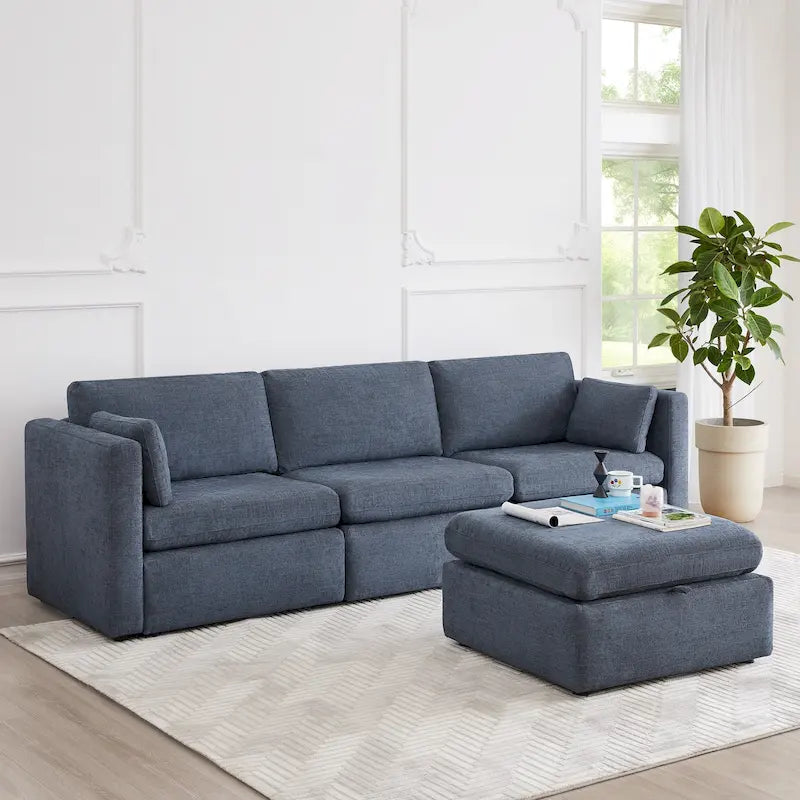 Mia Oversized Modular Sectional Fabric Sofa