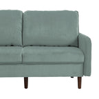 Modern Loveseat Velvet Wood Legs Sofa