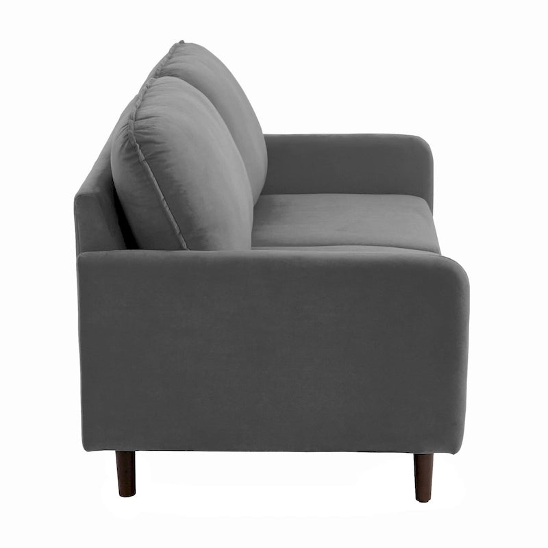 Modern Loveseat Velvet Wood Legs Sofa