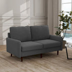 Modern Loveseat Velvet Wood Legs Sofa