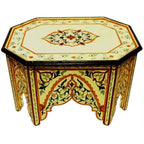 Mesa de centro de madera multicolor