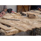 Mesa de centro de madera multicolor