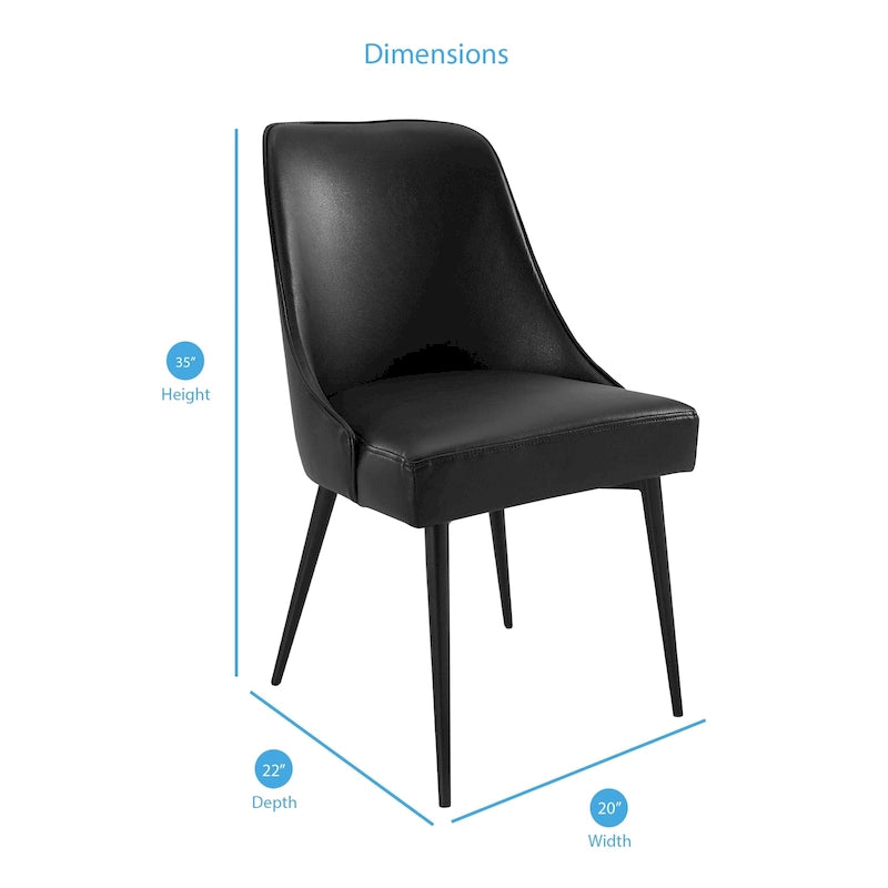 Steve Silver Fagared Chaise de salle à manger en tissu (Lot de 2)
