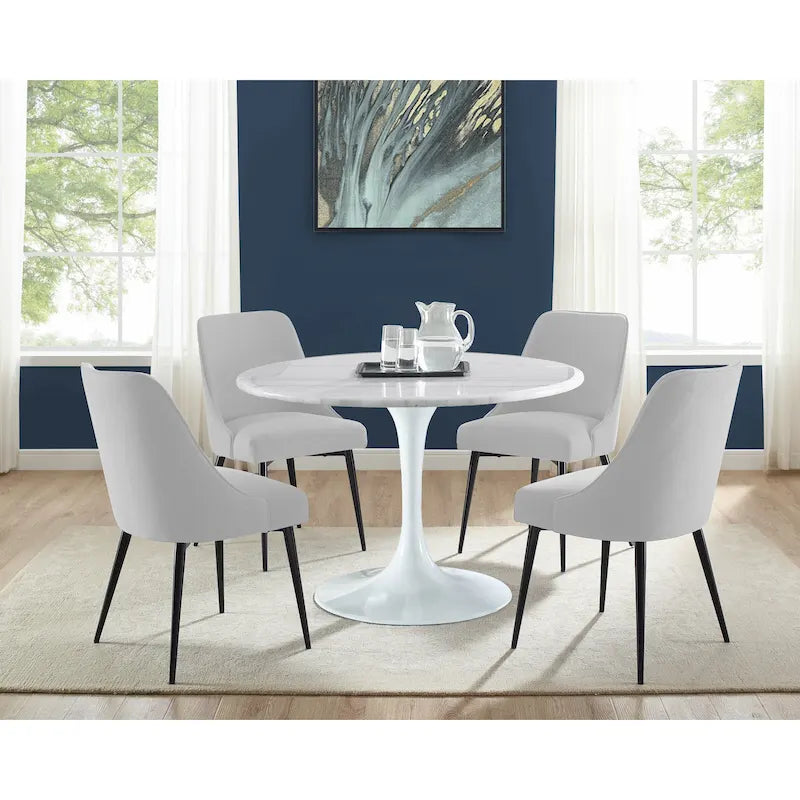 Steve Silver Fagared Chaise de salle à manger en tissu (Lot de 2)