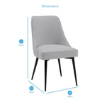 Steve Silver Fagared Chaise de salle à manger en tissu (Lot de 2)