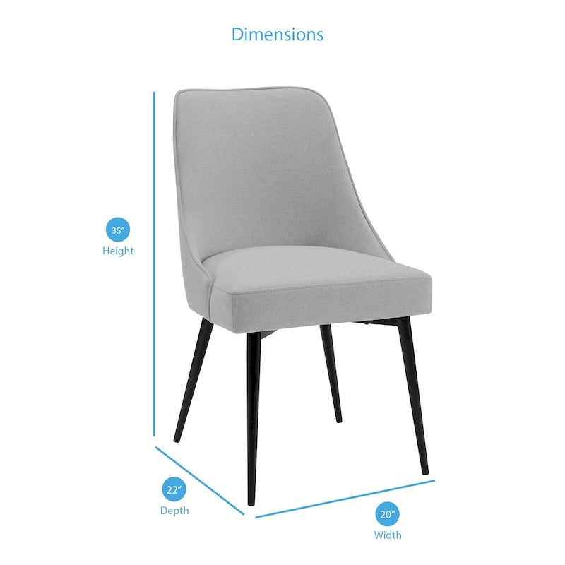 Steve Silver Fagared Chaise de salle à manger en tissu (Lot de 2)