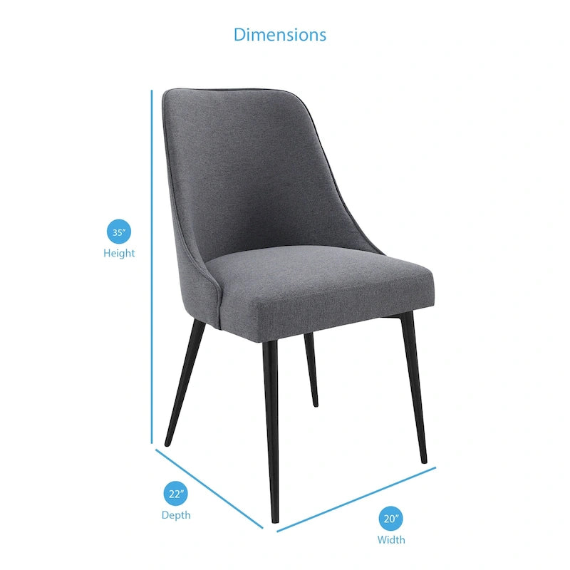 Steve Silver Fagared Chaise de salle à manger en tissu (Lot de 2)