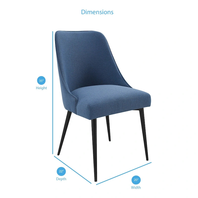 Steve Silver Fagared Chaise de salle à manger en tissu (Lot de 2)