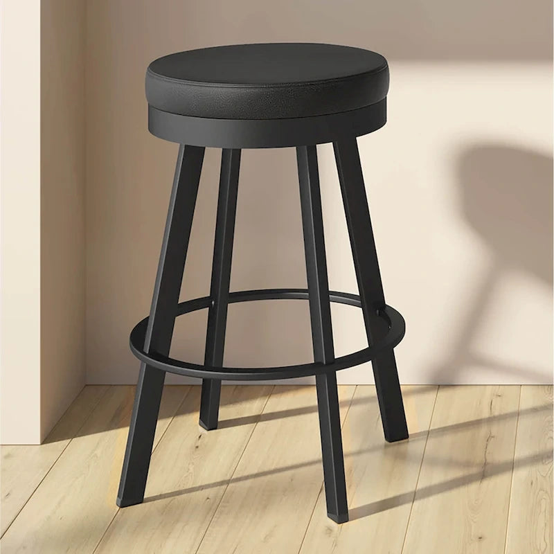 Taburete giratorio con asiento acolchado