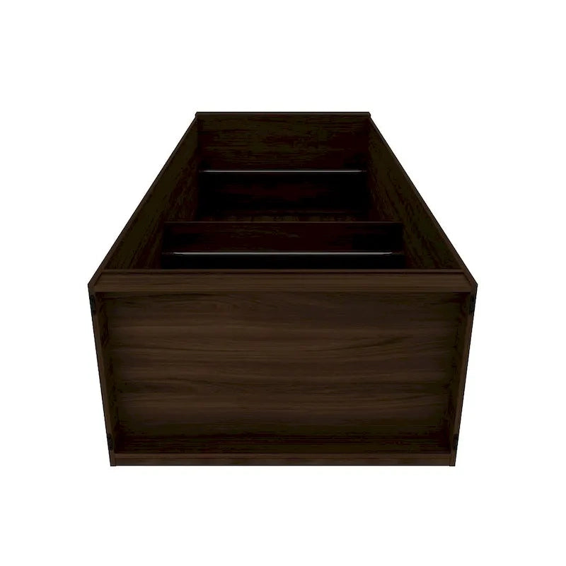 Manhattan Comfort Mulberry 35.9 Open Double Hanging Modern Wardrobe Closet with 2 Hanging Rods