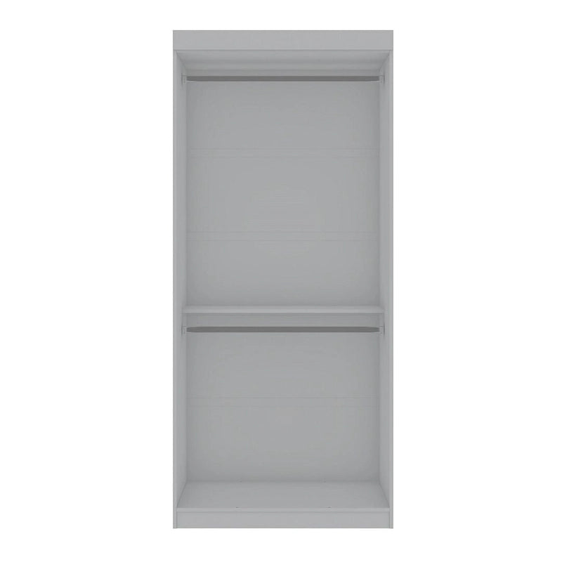 Manhattan Comfort Mulberry 35.9 Open Double Hanging Modern Wardrobe Closet with 2 Hanging Rods