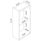 Manhattan Comfort Mulberry 35.9 Open Double Hanging Modern Wardrobe Closet with 2 Hanging Rods