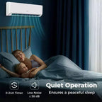 Costway 24000 BTU Wifi Enabled Mini Split Air Conditioner & Heater with Heat Pump Black/White