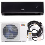 Costway 24000 BTU Wifi Enabled Mini Split Air Conditioner & Heater with Heat Pump Black/White