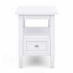 WYNDENHALL Norfolk SOLID WOOD 14 inch Wide Rectangle Transitional Narrow Side Table - 14 Inches wide