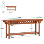 Console longue en bois massif de 180 cm de style ferme