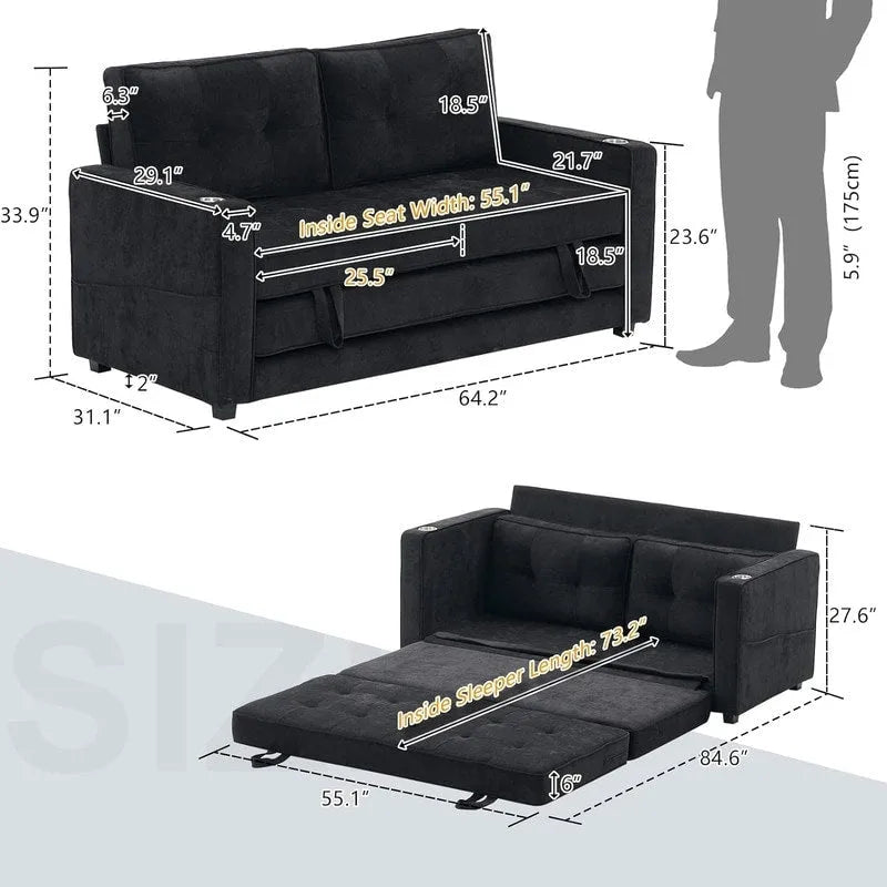 VINGLI Loveseat Sleeper