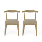 Cortina Fabric and Rubberwood Dining Chairs (Set of 2) by Christopher Knight Home