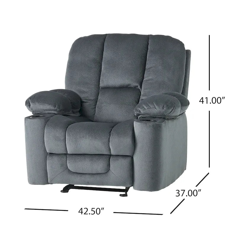 Christopher Knight Home Gannon Fabric Reclining Glider Club Chair