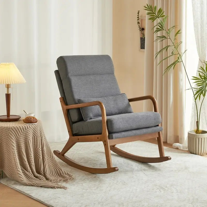 Fauteuil à bascule/fauteuil d'appoint rembourré double usage à dossier haut 39,37 W