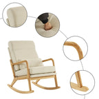 Fauteuil à bascule/fauteuil d'appoint rembourré double usage à dossier haut 39,37 W