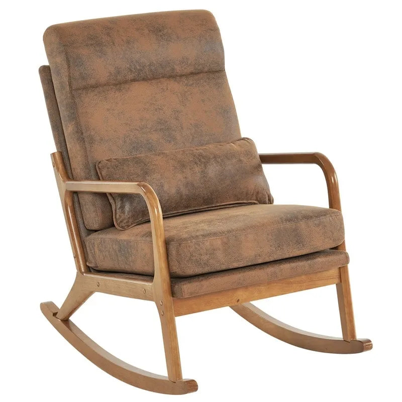 Fauteuil à bascule/fauteuil d'appoint rembourré double usage à dossier haut 39,37 W