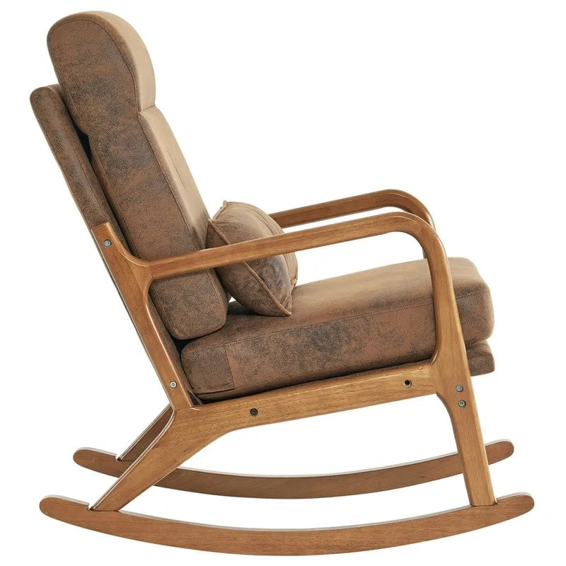 Fauteuil à bascule/fauteuil d'appoint rembourré double usage à dossier haut 39,37 W