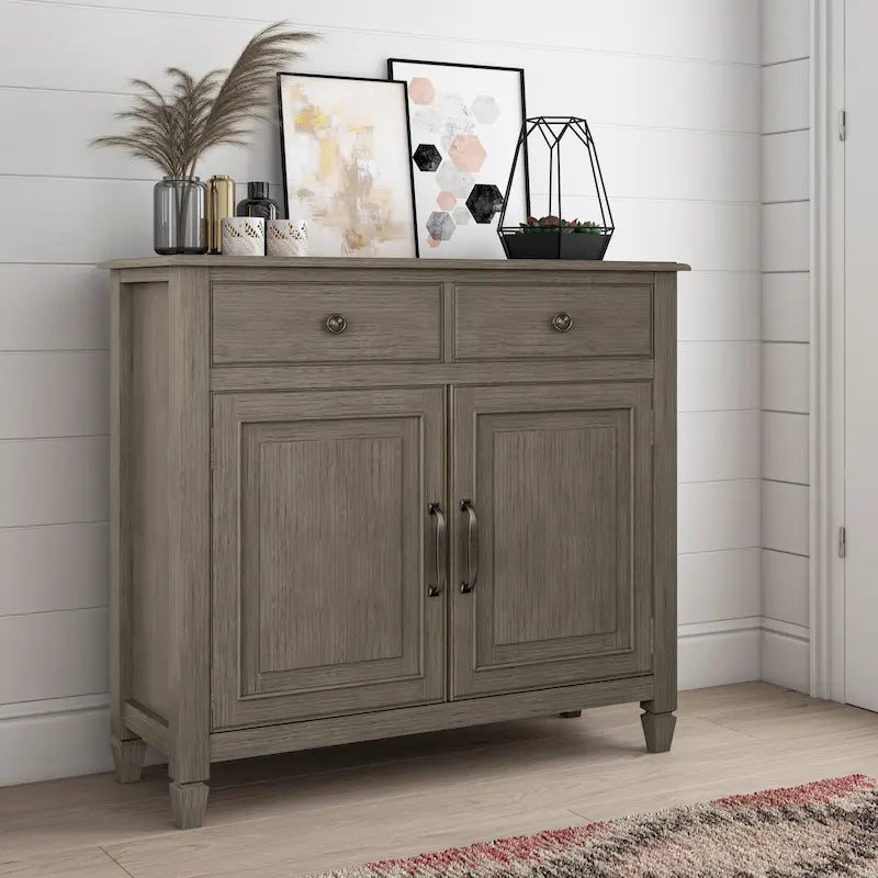 WYNDENHALL Hampshire 40 Wide Solid Wood Traditional Entryway Storage Cabinet - 40w x 15d x 36 h