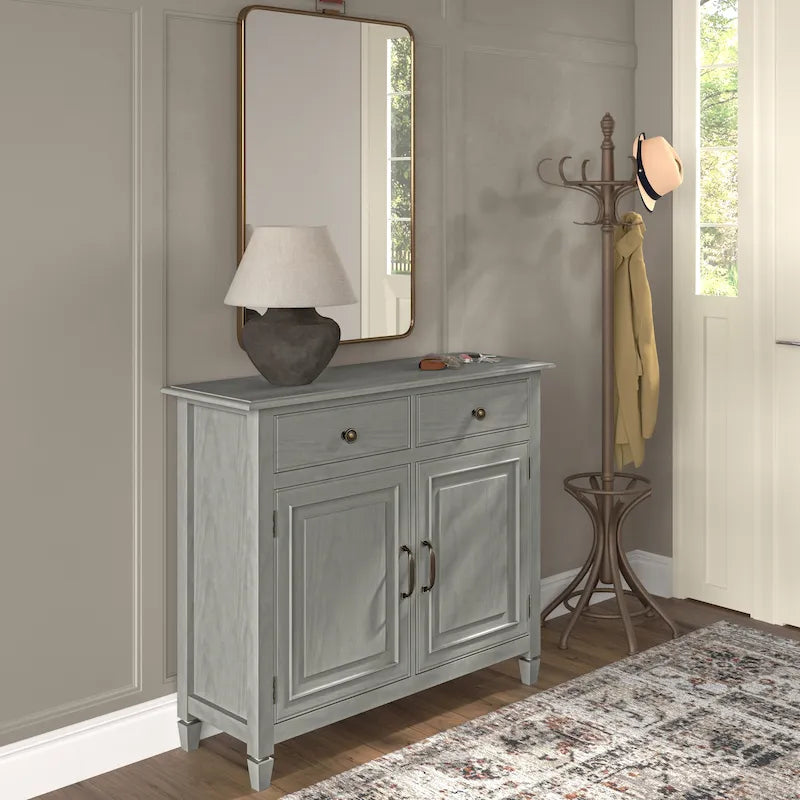 WYNDENHALL Hampshire 40 Wide Solid Wood Traditional Entryway Storage Cabinet - 40w x 15d x 36 h