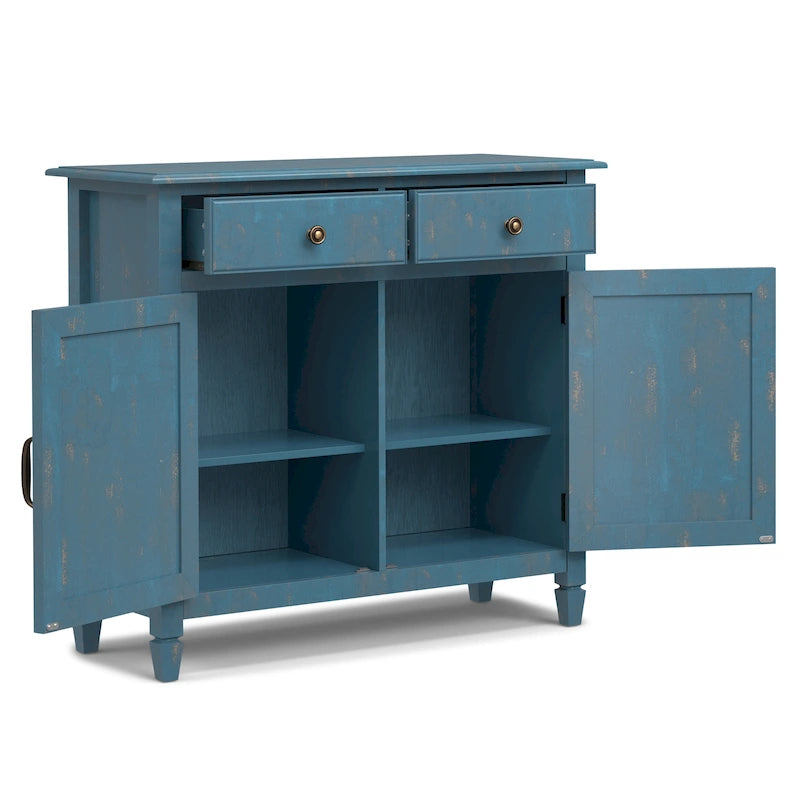 WYNDENHALL Hampshire 40 Wide Solid Wood Traditional Entryway Storage Cabinet - 40w x 15d x 36 h