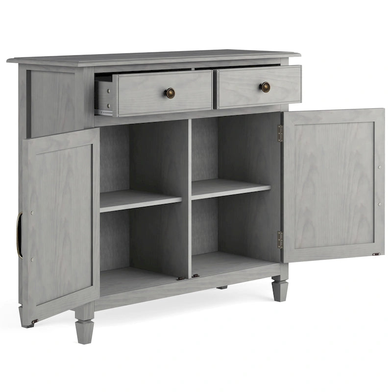 WYNDENHALL Hampshire 40 Wide Solid Wood Traditional Entryway Storage Cabinet - 40w x 15d x 36 h