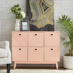 Simple Living Jamie Mid-Century Modern 6-door Storage Cabinet