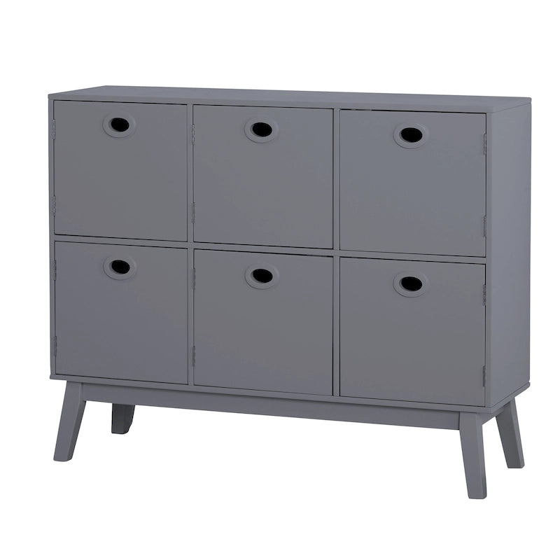 Simple Living Jamie Mid-Century Modern 6-door Storage Cabinet