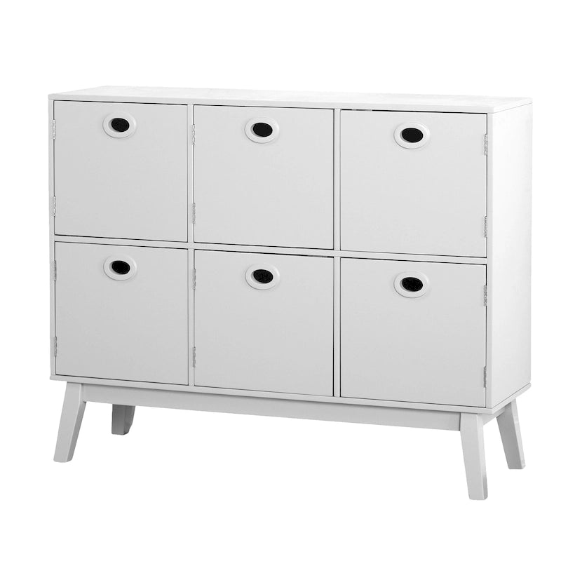 Simple Living Jamie Mid-Century Modern 6-door Storage Cabinet