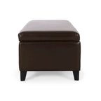 Banc coffre de rangement York en cuir reconstitué par Christopher Knight Home