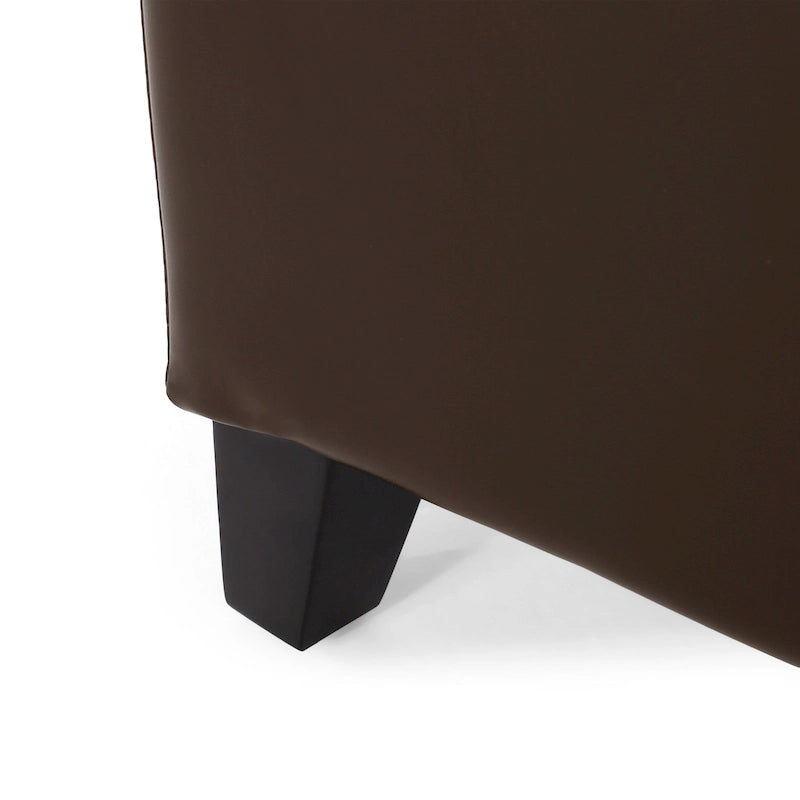Banc coffre de rangement York en cuir reconstitué par Christopher Knight Home