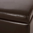 Banc coffre de rangement York en cuir reconstitué par Christopher Knight Home